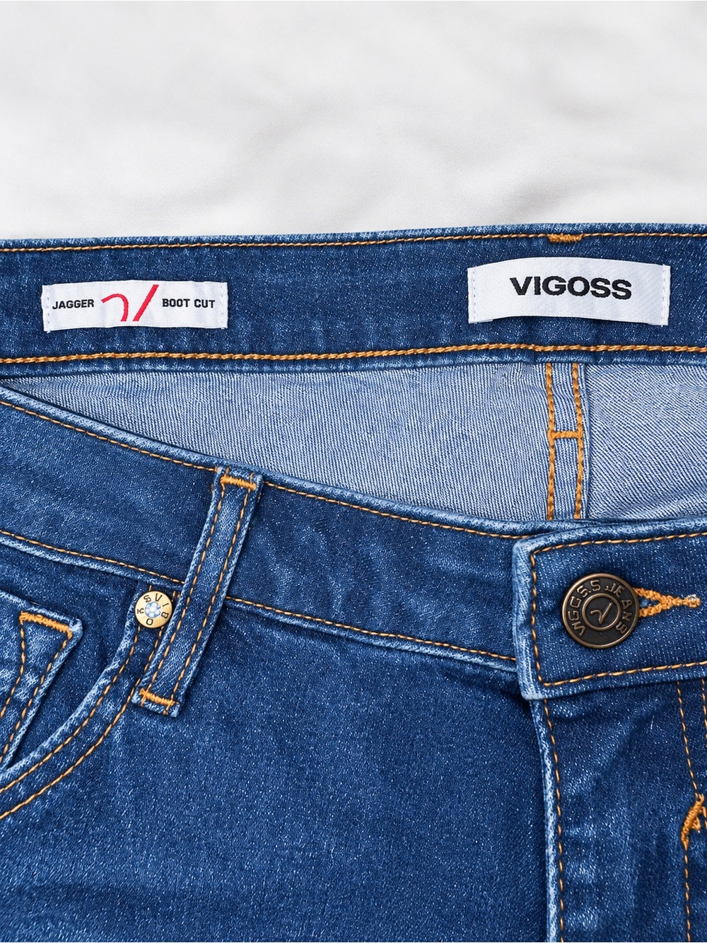 Vigoss Women's Medium Blue Flare Jeans - Picture 2 of 3